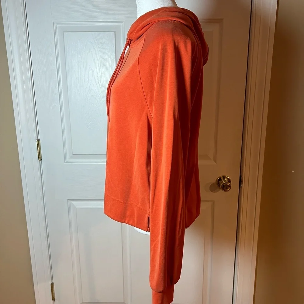 ATHLETA WOMEN'S LARKSPUR RED LONG SLEEVE SEASOFT HOODIE SWEATSHIRT Sz Small